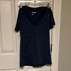 Reebok Women's Dark Blue V-Neck Tee